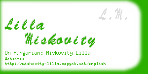 lilla miskovity business card